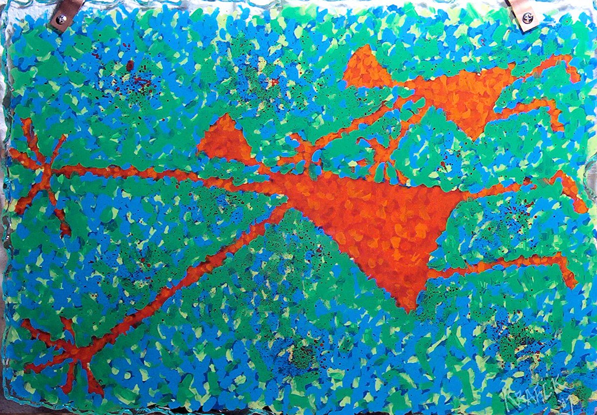 DavidKrafcik's tweet image. “Jumping from an Airplane” A reverse glass painting 18” x 12” x 1/4” thick. A painting from KRAFCIK. Everyday feels like that for me and if you buy this it can feel like that for you. Price is $250.00 plus shipping. Need it, want it, give me a holler.  Enjoy  #VisualDIalogue