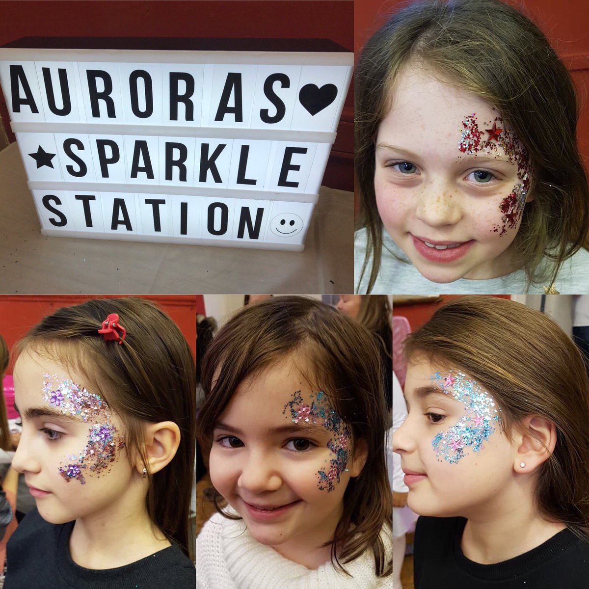 Face Paint by Sarah on X: Today's Sparkle Station at Aurora's 9th  #Birthday #Unicorn themed #party. A perfect alternative to #facepainting  for older children. #sparkle #sparklestation #glitterstation #glitter #gems  #jewels #festivaleyes #glittereyes #