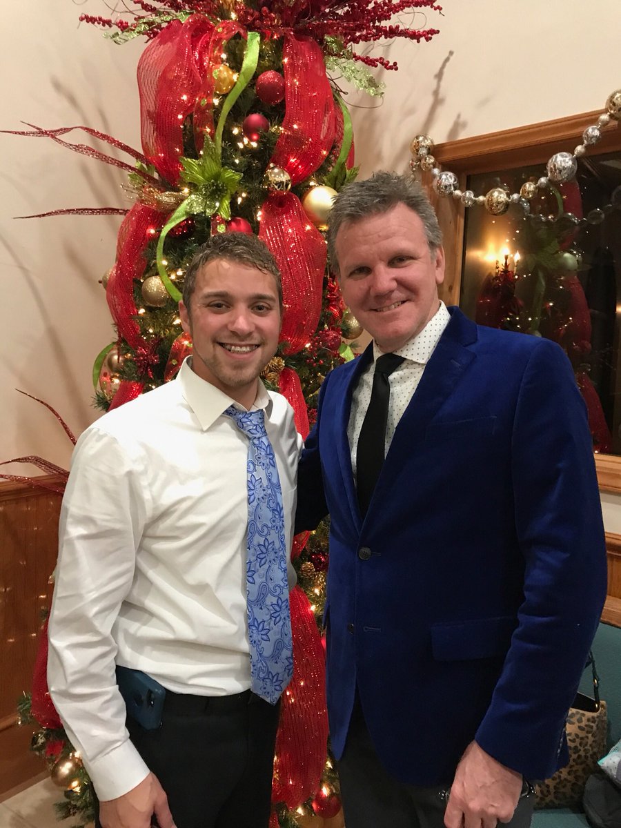 ShepherdsTweet's tweet photo. Quint with friend Mikey Jensen.   Effingham COG was So beautifully decorated for Christmas.  What a wonderful service we had last night! https://t.co/42FoO82mzX
