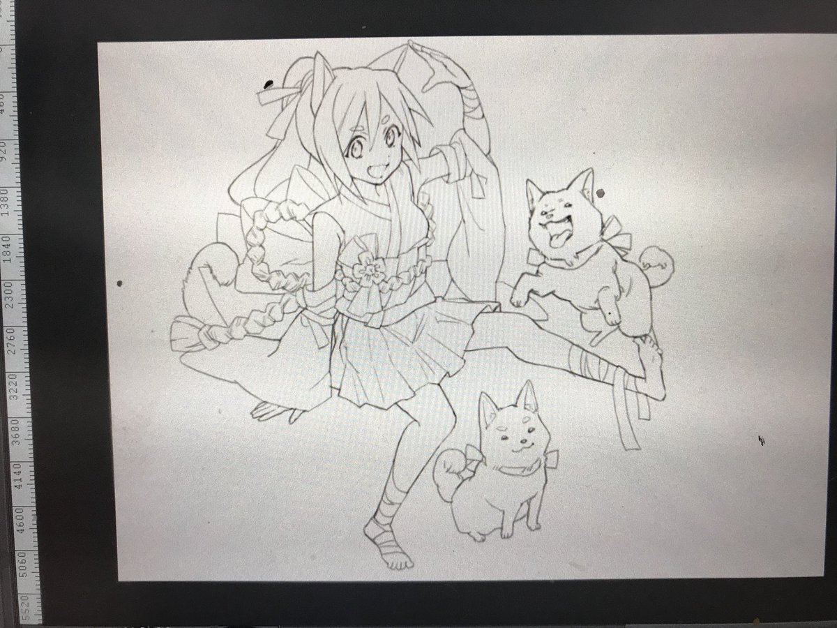 お年賀絵描いたワン 