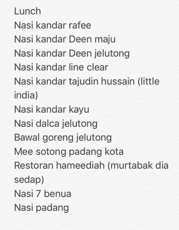 faeyzapatpoii's tweet photo. Senarai tempat makan best area penang. https://t.co/yhCuUukRvE