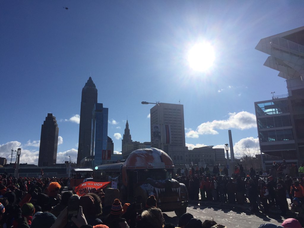 ClevelandMag's tweet image. With hundreds in attendance, it's a joyous occasion at @FEStadium.