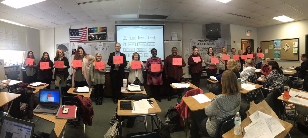 PlessingerPride's tweet photo. This is how teachers throw down during PD! Who wants to learn the Sentence Shuffle? #LevelUpYI @MrAMcD @RachaelMP1 @heatherjo417 @MsVancein4th @Miss_B_Teach https://t.co/oESiSCQkI2