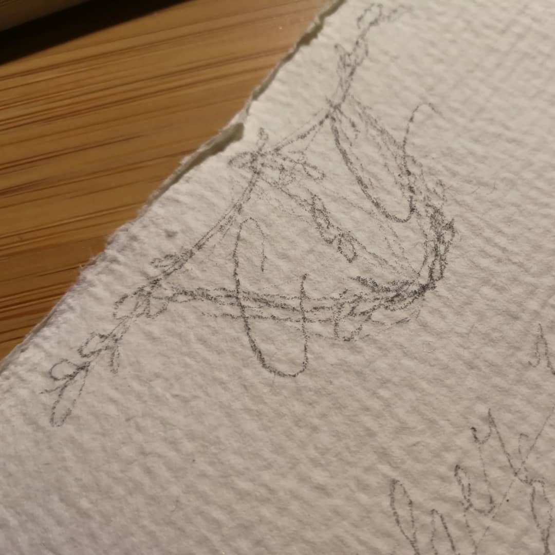 It starts with a sketch.... #weddingstationery #crest #bridetobe