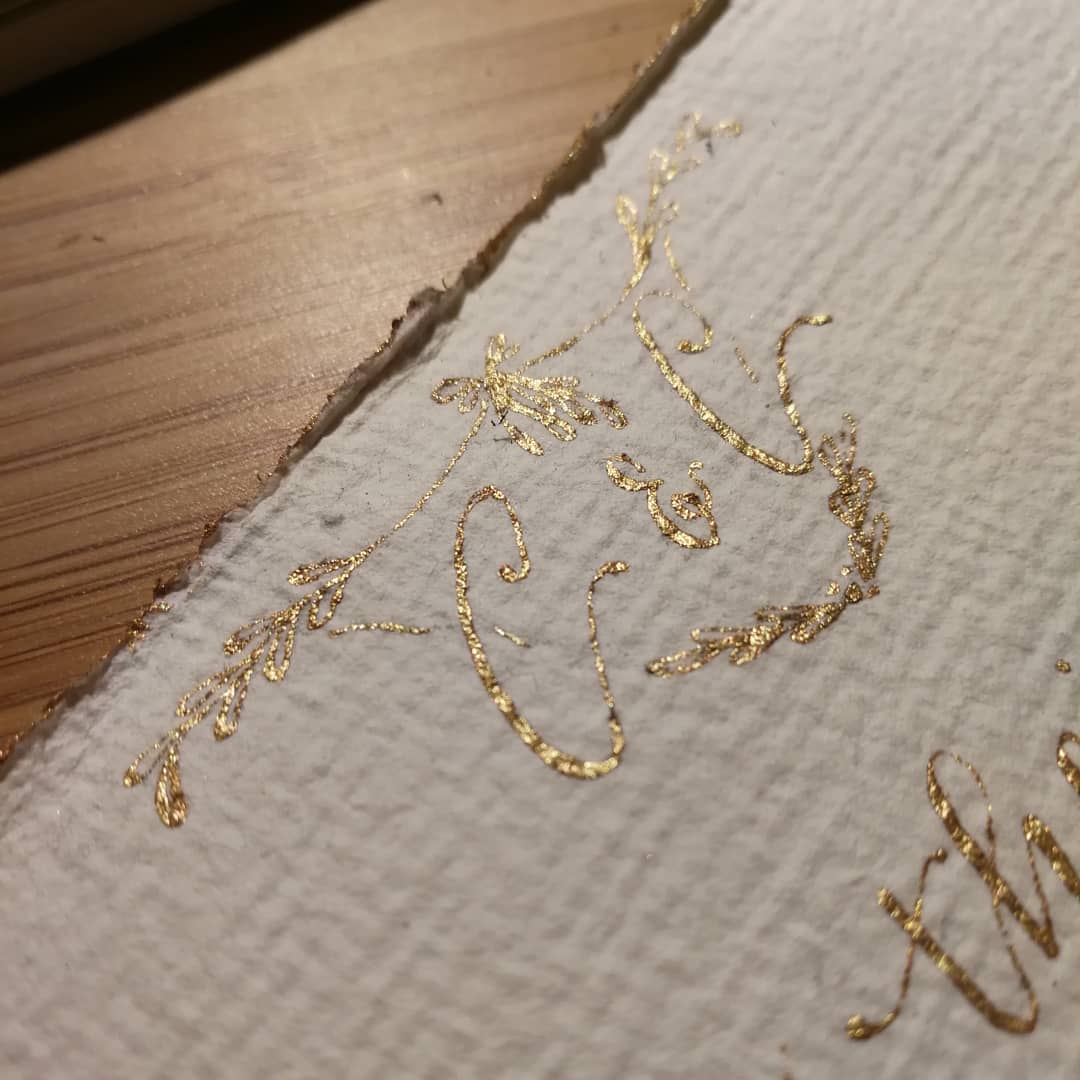 ... And it ends with some gold... #WeddingPlanning #weddingstationery #crest