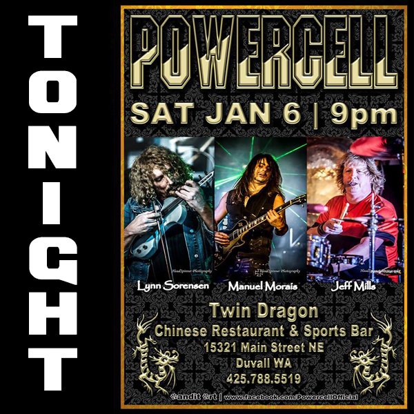 LSorensenREAL's tweet photo. TONIGHT!! SAT JAN 6 | POWERCELL (Regular Show) WE'RE BACK ROCKIN' THE TWIN DRAGON!!! Keep Your Weekend Rockin'! SEE YOU THERE!! [9pm-1am - 15321 Main St NE, Duvall, WA (425) 788-5519] #twindragon #powercell #pnwmusic #livemusic #rockinweekend #rocknroll #classicrock https://t.co/tpqlskaquK