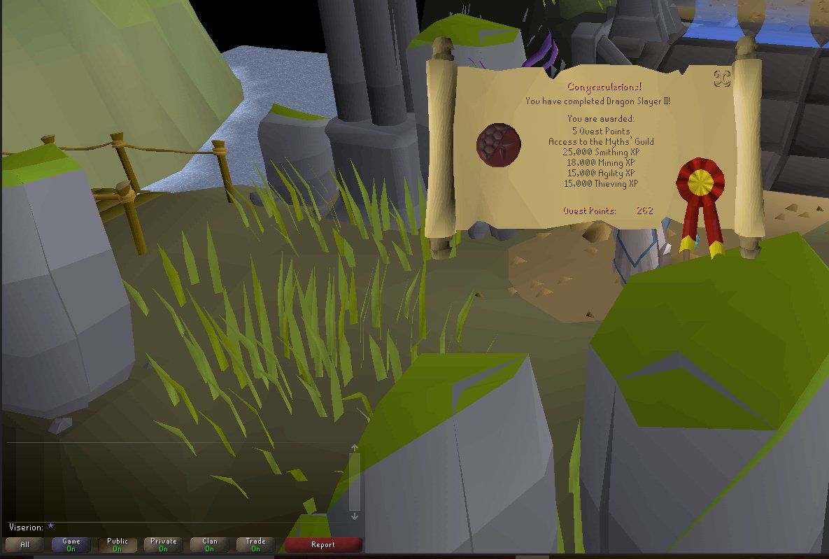 Loganimals's tweet photo. 5 attempts and many sacrifices of 100k later I finally did it! Such a fun quest that includes RuneScape's best characters from across the land. Perfect level of challenge that makes it aggravating yet exciting. Thanks @OldSchoolRS 

#OSRS https://t.co/hPEqMdn3wJ