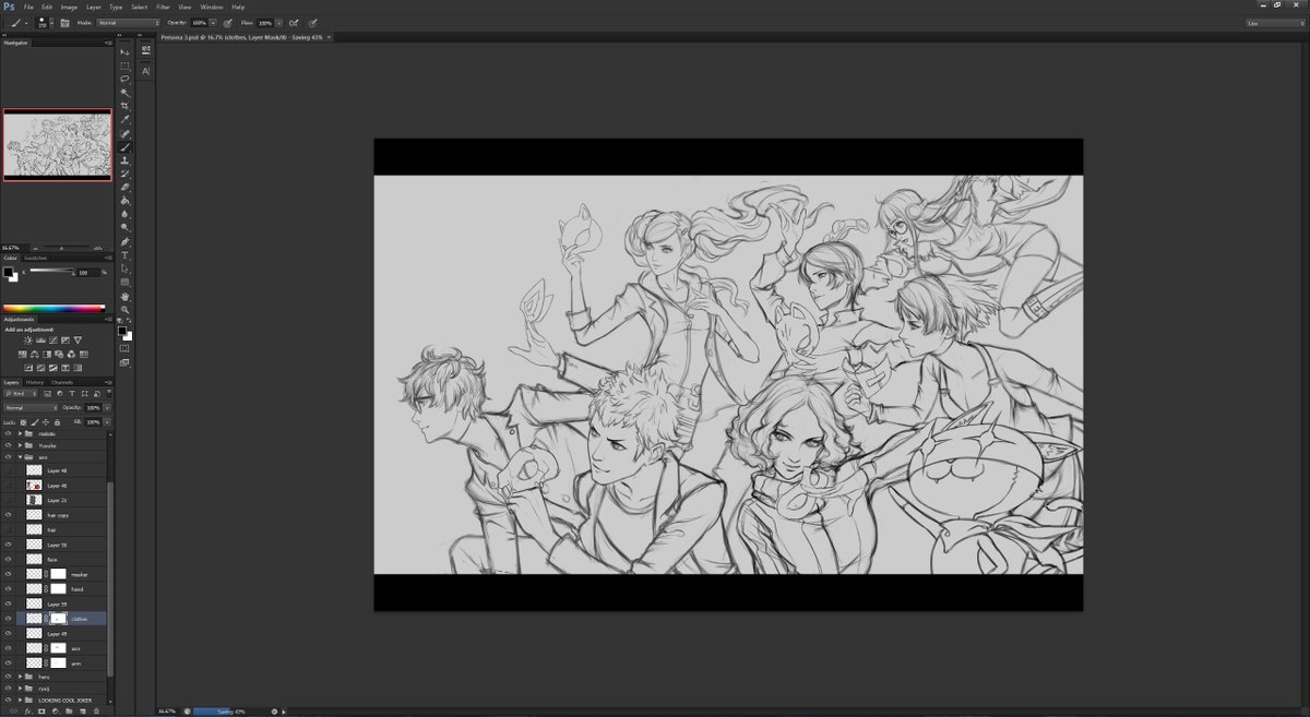 Process! I feel so blessed that I can draw all my waifus and husbandos 👌🏼 