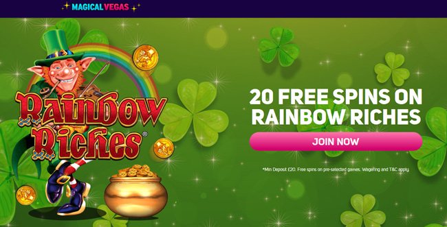 Magical Vegas No Deposit Bonus Magical Vegas Rainbow Riches free spins
