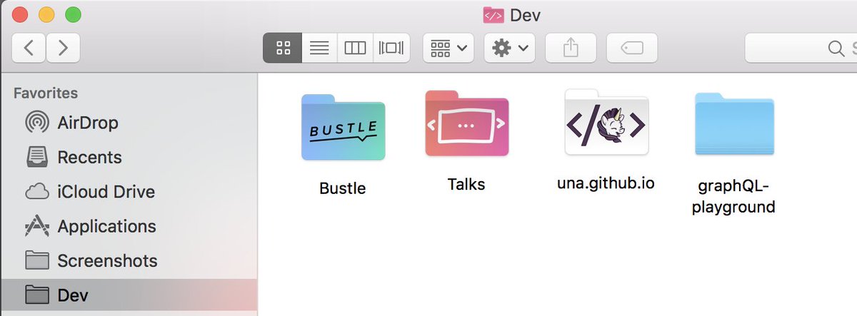 Dev Folder full of colorful folders