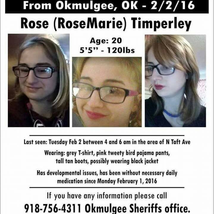 LittleMsLogic's tweet photo. ๐ดPleaseRT #MISSING #RoseMarieTimperley 20 #Okmulgee #OK #DoYouKnowAnything? #CanYouHelp?๐ด
https://t.co/HBHPv0F8Np https://t.co/Zj6NRTwwbb
