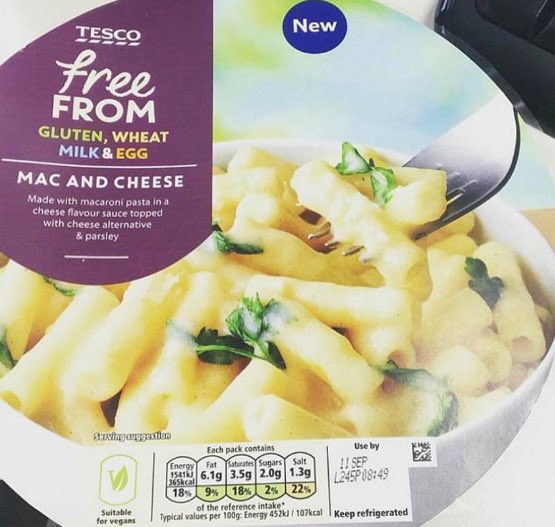 Had a few people ask so here you go! Vegan Mac and cheese! The Amy's one is the best by far, Sainsbury's free from is good, the tescos one is okay a little bland but nutritional yeast can fix it 