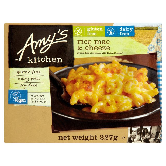 Had a few people ask so here you go! Vegan Mac and cheese! The Amy's one is the best by far, Sainsbury's free from is good, the tescos one is okay a little bland but nutritional yeast can fix it 