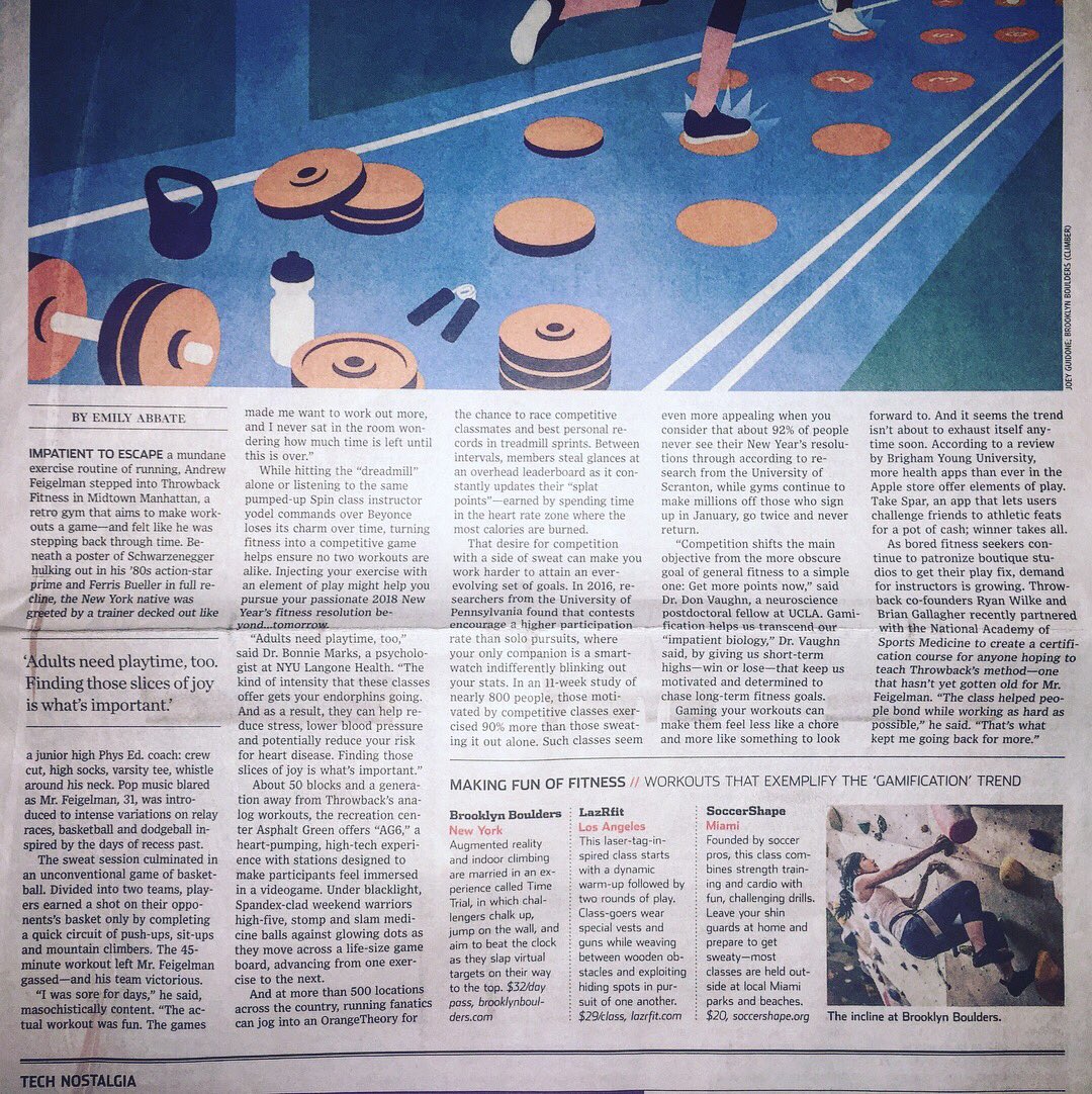 ThrowbackFit's tweet image. Remember to check us out in The Wall Street Journal today!