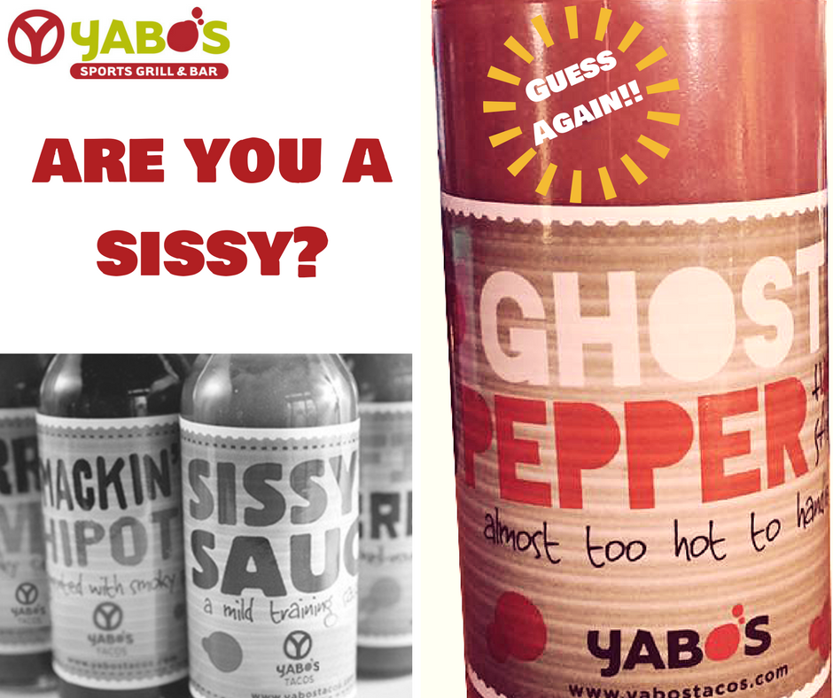 Lookin' for the HEAT?
Okay, Yabos has got you covered. Might want to get 1 (or 2) of our great #CraftBeers to wash that down with Tiger!
​Come Grab Some Yabos! #GhostPepper