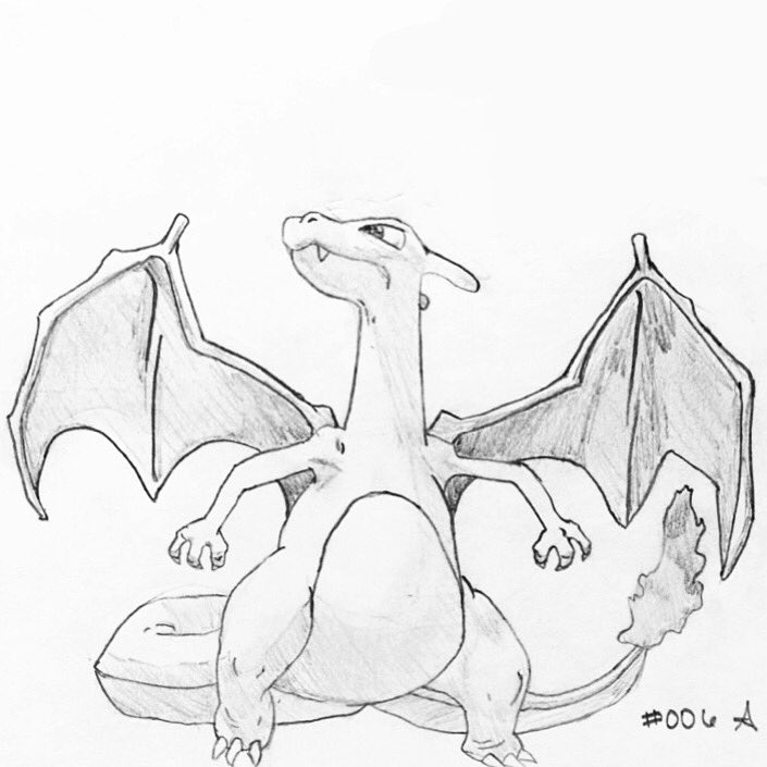 Charizard colored drawing  Dragon artwork Colorful drawings Pokemon  drawings
