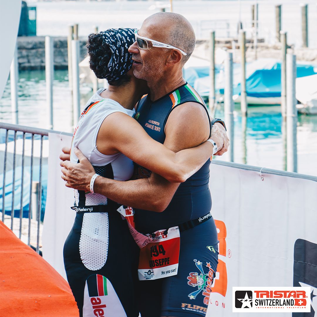 ⭐️They were the last ones to cross the finish line at the #TriStar Rorschach 2017. Just great to see those emotions of happiness and relieve. 
#emotions #TriStarTriathlon #triahtlon #swimbikerun