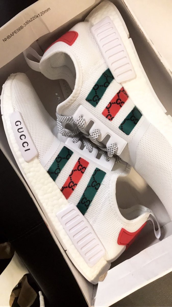 Adidas Authentic NMD Custom Gucci Size 11 BLack Green red