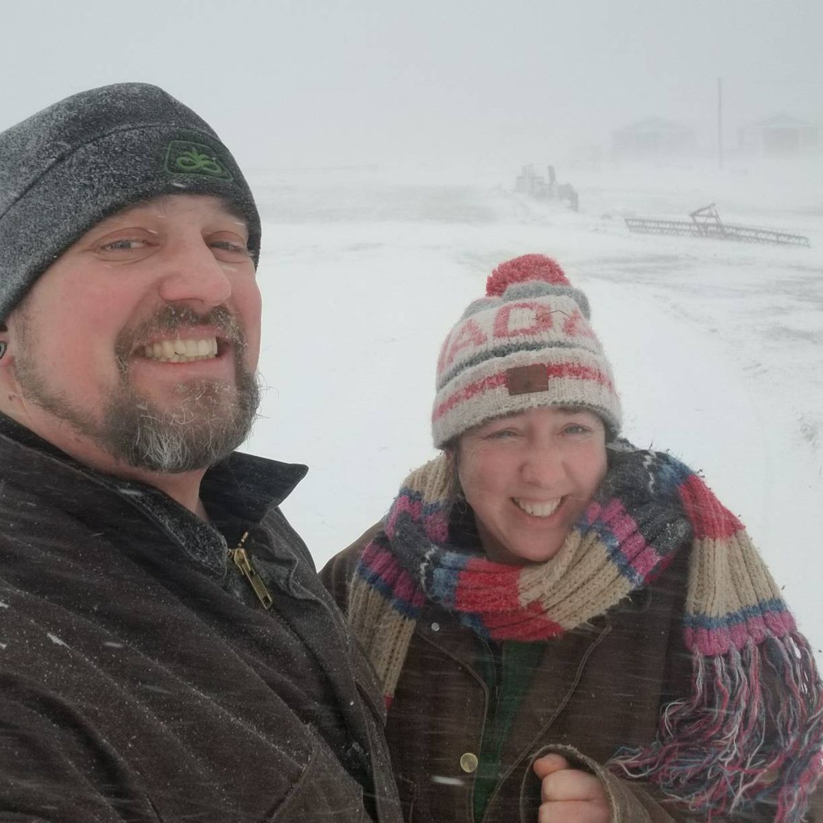cdewaal's tweet photo. Takes a special kind of crazy to have fun together farming in this... https://t.co/jYW767Bk0c