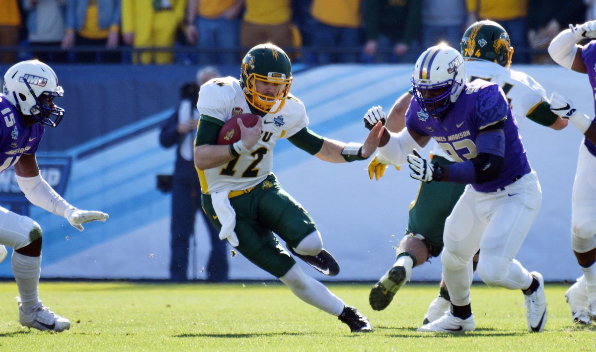 NDSUfootball's tweet photo. Congratulations to quarterback Easton Stick on being named the Most Outstanding Player of the #FCSChampionship! https://t.co/Y0h5U0s63u