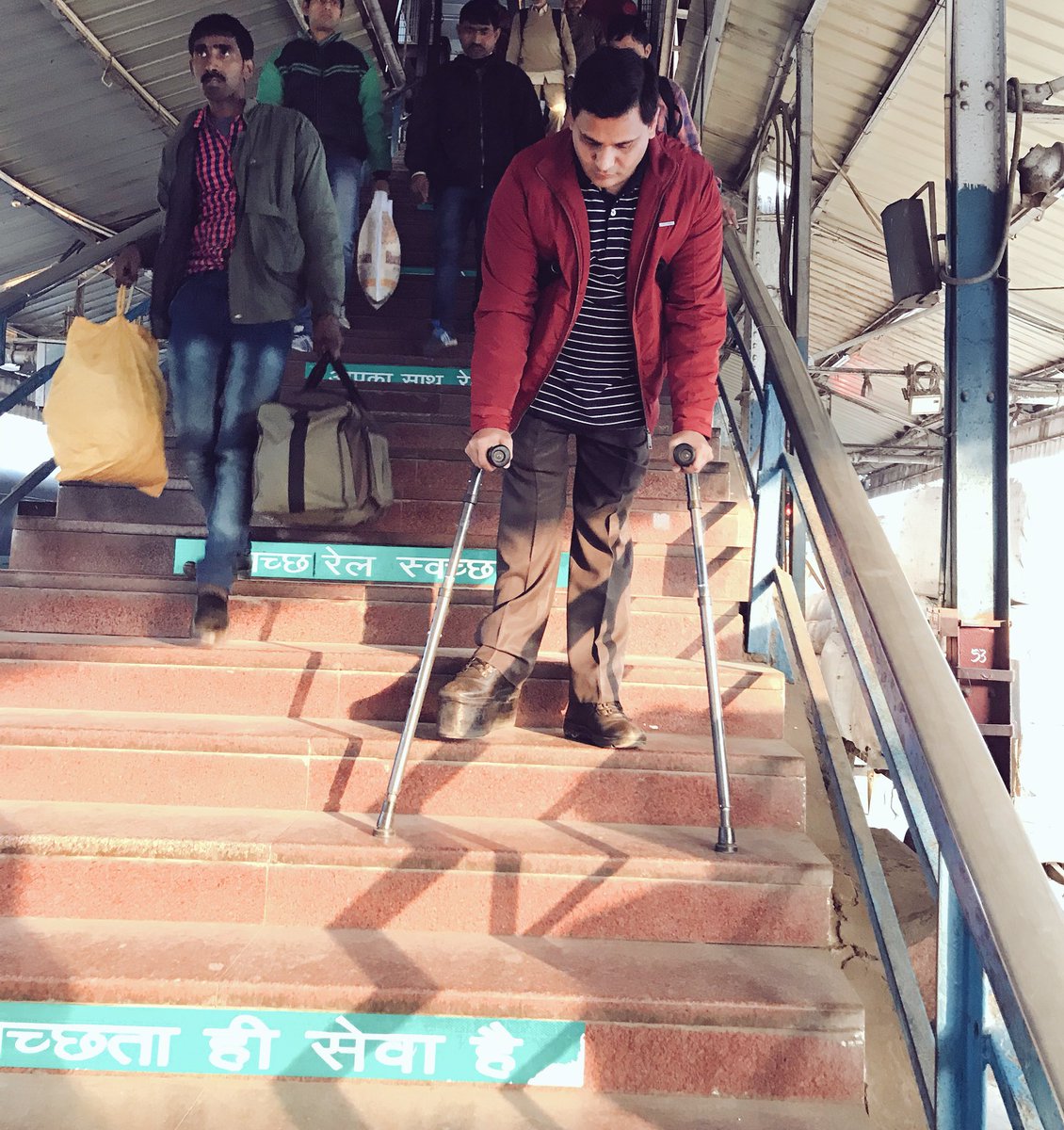 drsitu's tweet photo. People only have mobility impairments; it’s the #InsensitiveRailways which makes us ‘DISABLED’. @PiyushGoyal @PiyushGoyalOffc @drmdelhi @RailMinIndia @MSJE_AIC @narendramodi @TCGEHLOT @socialpwds @OOccpd https://t.co/rmXczFhFY6