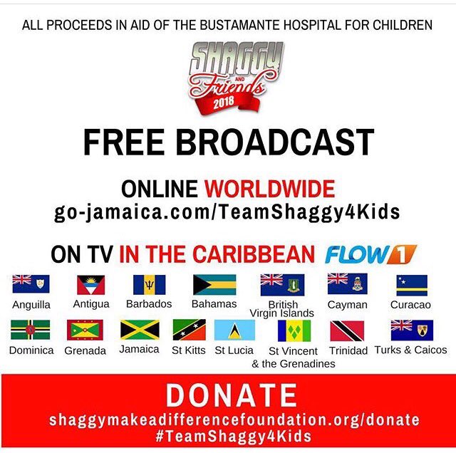 spimusicinc's tweet photo. #TeamShaggy4Kids #support #donate #livestream on now #charity #bustamantechildrenshospital #sidmills #spimusicinc #steelpulse https://t.co/1E5G2yhAvx