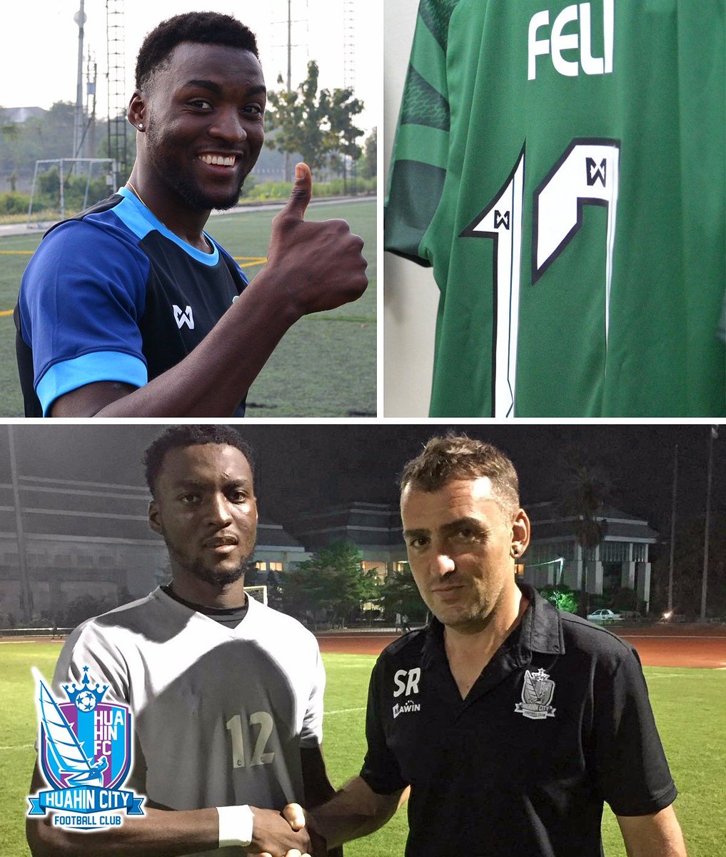 reptfootball's tweet photo. What a week! Rept Football Company is overjoyed to announce that December showcase player Feliboule Sheriff has signed a pro contract with T4 team Hua Hin City FC for the 2018 Thai League season. #football #soccer #Bangkok #reptfc #combine #showcase https://t.co/sTnXAXJlDn