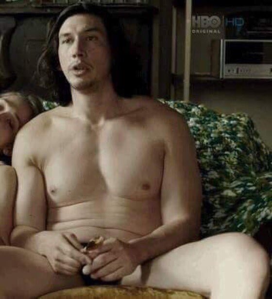 18:38 - 6 янв. 2018 г. Adam Driver sitting on a couch, nude. 
