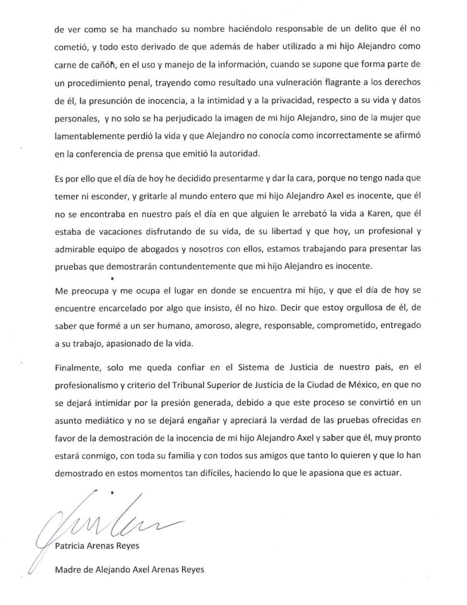 ¿Me ayudarían con un RT? #AxelArenas es inocente... caso #Karen