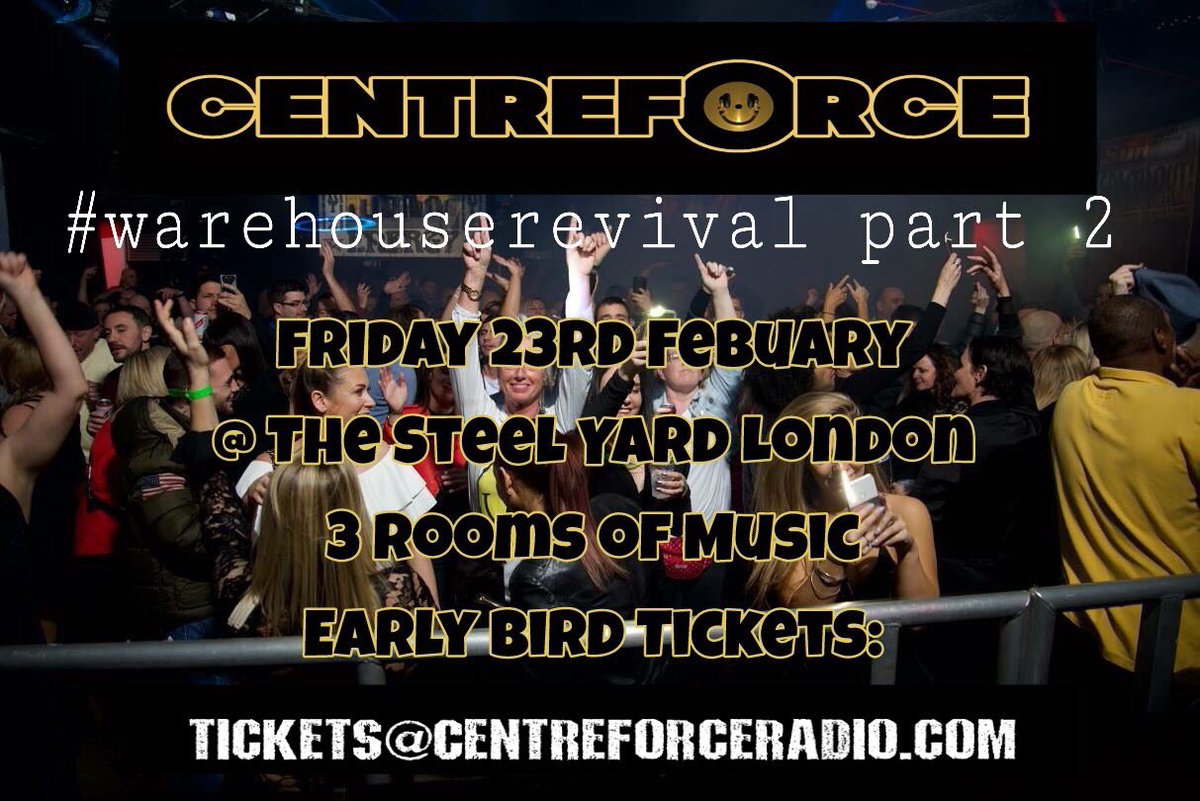 Earlybird tickets now available via the email. tickets@centreforceradio.com #steelyard #london #oldskool #acidhouse #ravemusic #music #centreforce