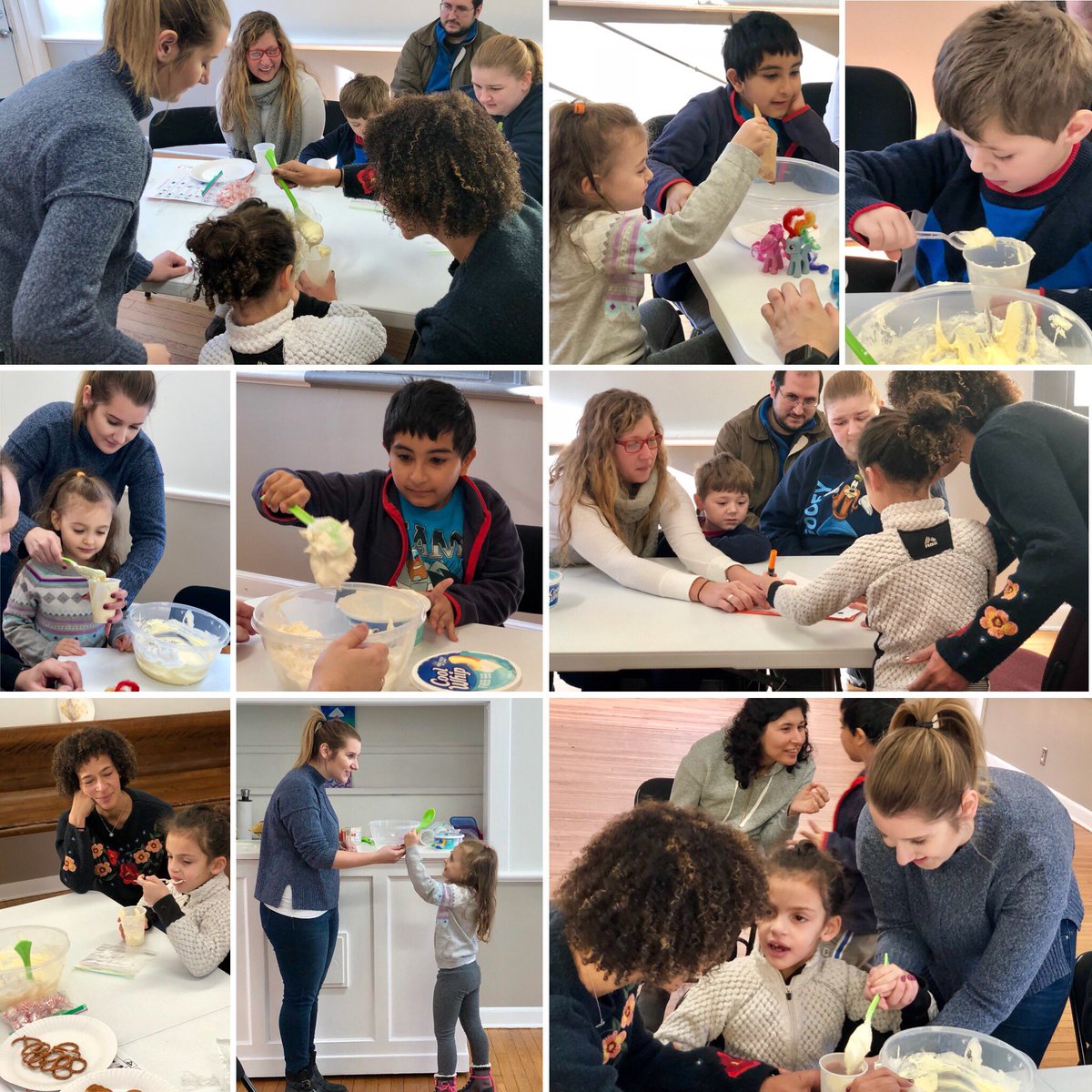 bridgingkids's tweet photo. Great time today making peppermint candy dip! After a long winter break, it was amazing to see how much the kids have grown and how much progress they’ve made! #specialneeds #autism #integratedplaygroup https://t.co/bYWxooCyzX