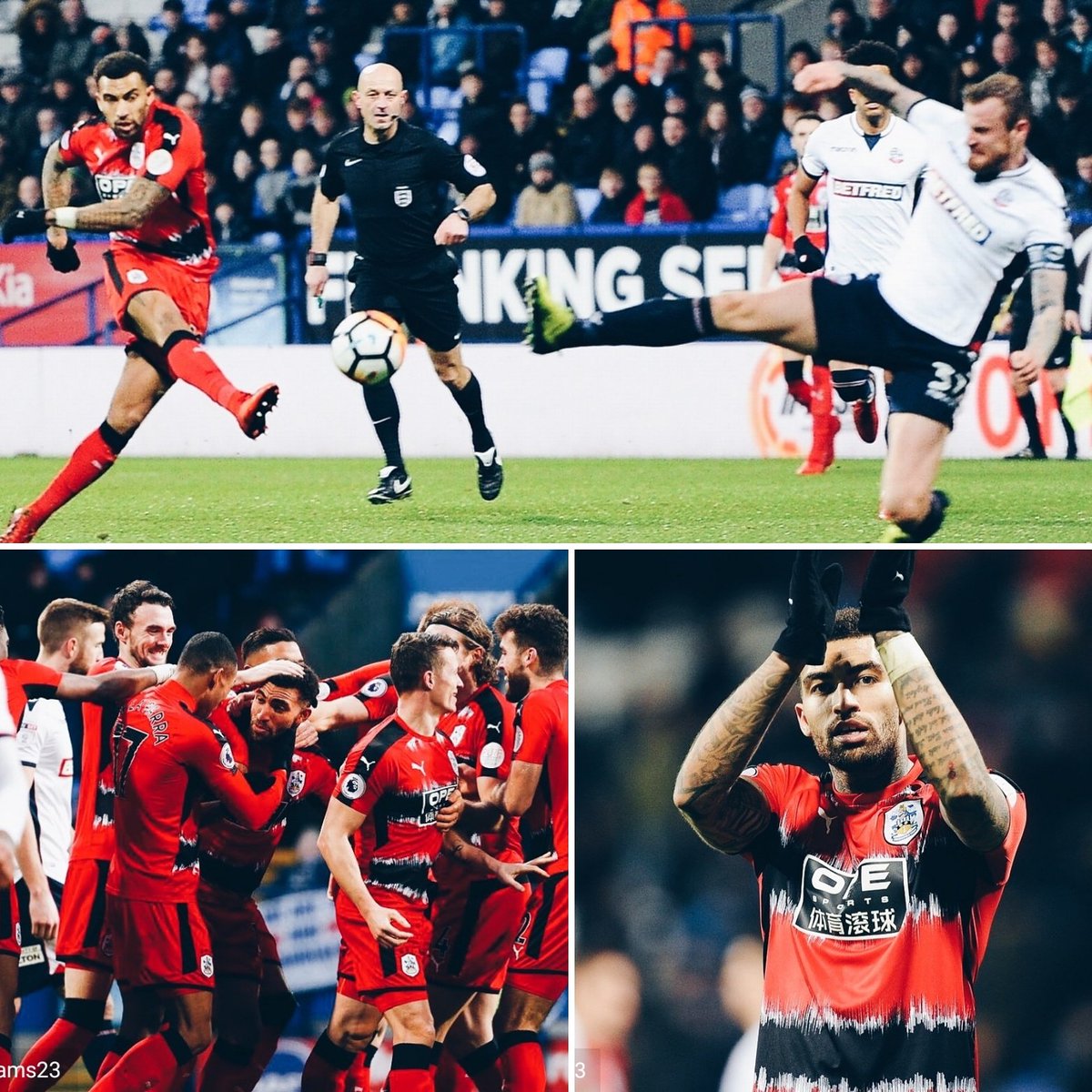 Back_Baller's tweet photo. Celebrating on the Baller. Well done Danny Williams on the score sheet today in Huddersfield Town's 2-1 FA Cup win v's Bolton⚽⚽ #doingtherightstuff #Winning #goals https://t.co/7jFtNy4WH0
