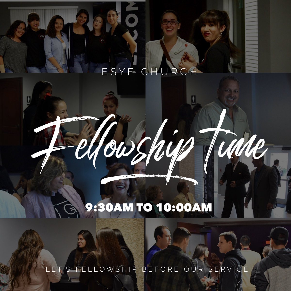 newesyf's tweet photo. Come and fellowship with us before our English service. From 9:30am to 10:00am. Smiles, friendships, coffee, and good times! #fellowshiptime https://t.co/3PMUwyNRnV
