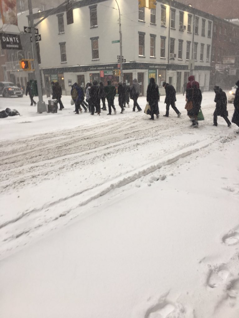 Bawaneca's tweet photo. 🎶Let it Snow, let it Snow, let it Snow, it’s off to work we go! 🎶 Looking like the Seven Dwarfs marching in single file through the woods! #actorgrind #actorlife #actorshavingfun https://t.co/NiWAXL3bTs