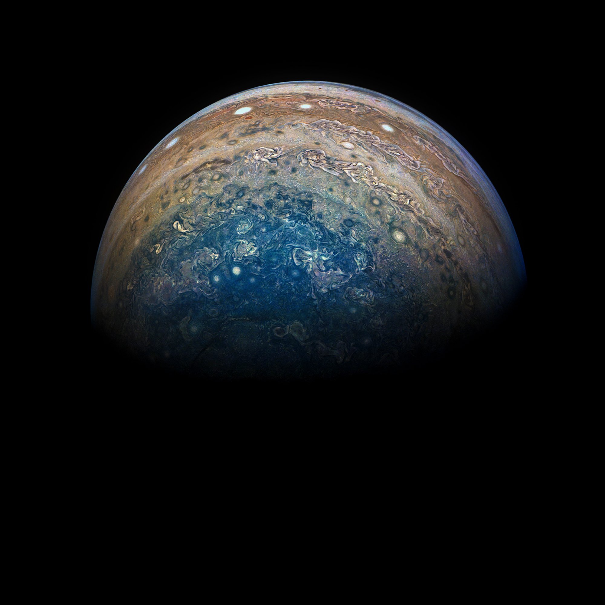 8th Juno image of Jupiter