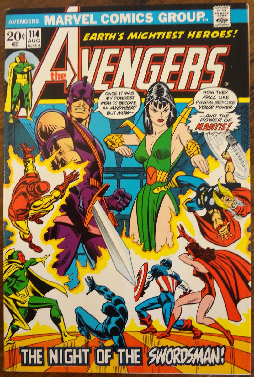 GrabAComic's tweet photo. AVENGERS #114 (1973) MARVEL Comics - Swordsman Joins - 2nd Mantis Appearance JOHN ROMITA cover/art

#GrabAComic #AvengersMovie #InfinityGuantlet #Avengers114 #JohnRomita https://t.co/4UnQ10pHEE