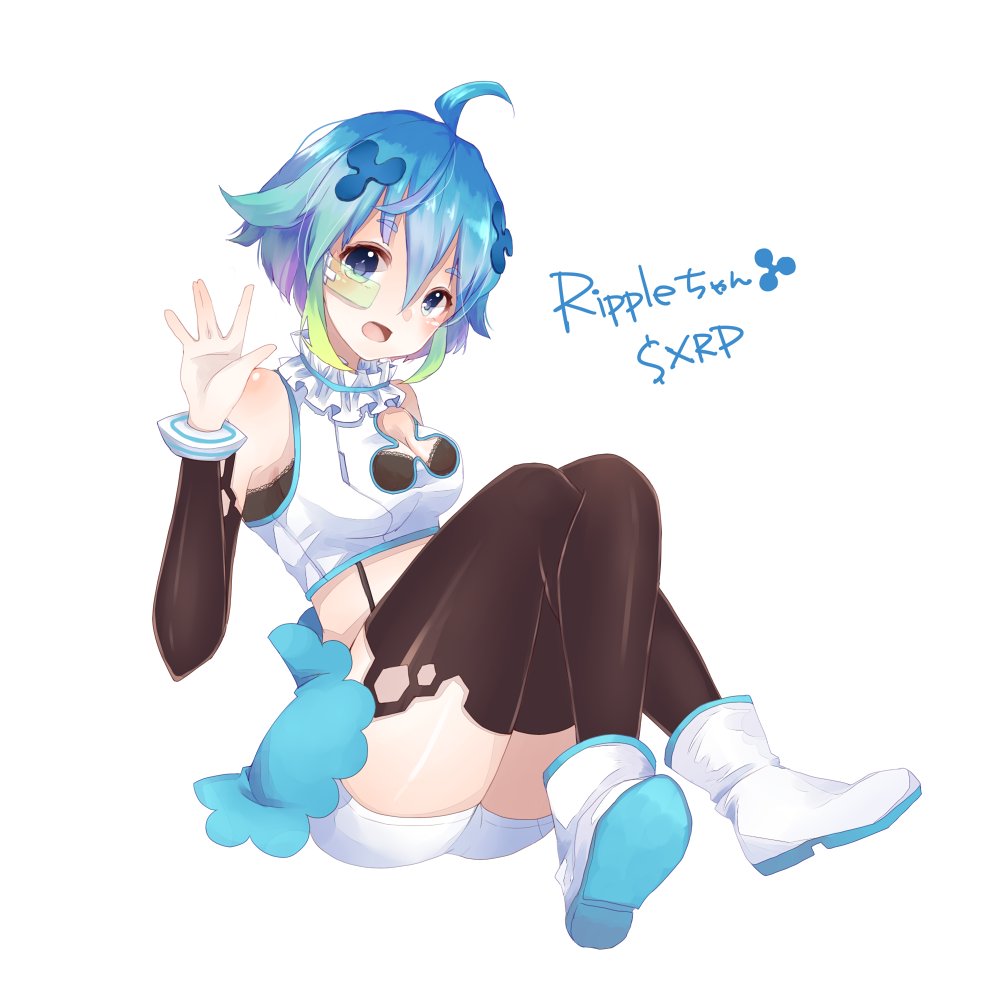 依頼でリップラーの方のアイコン作成が来たので、ついでにRipple擬人化しました～～～～～～！ #Ripple #XRP $xrp #リップル