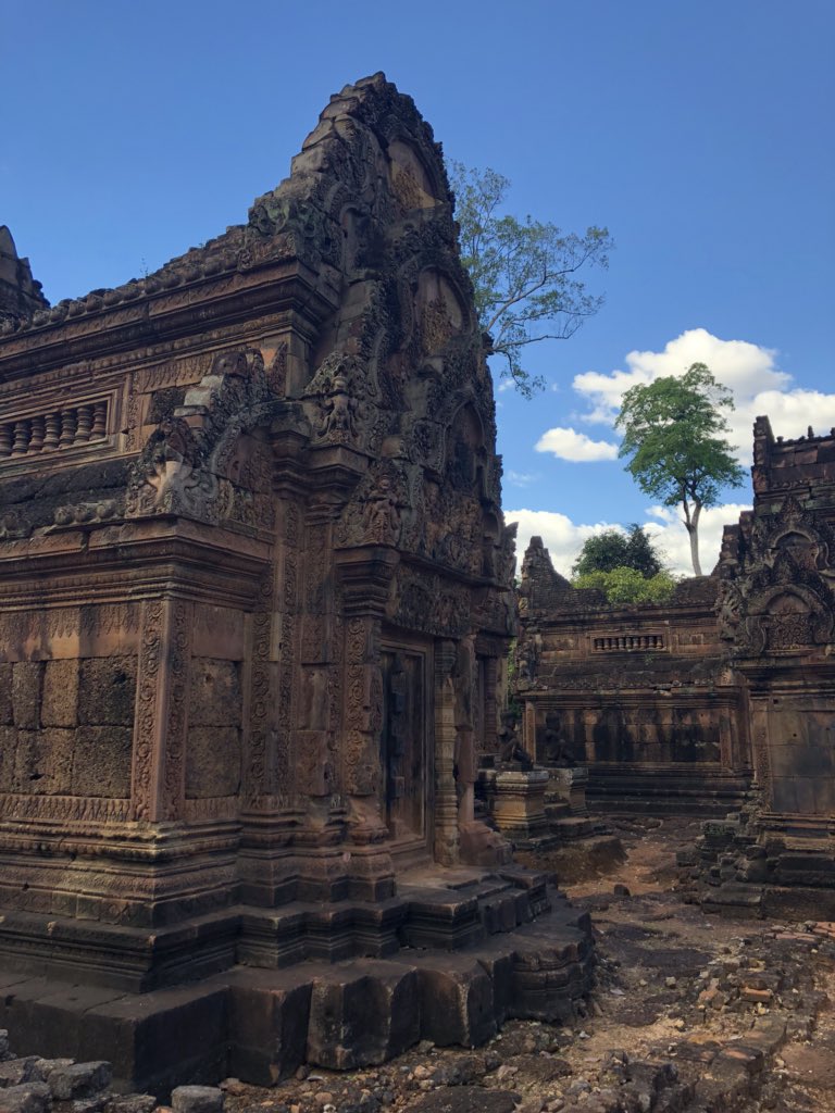Welcoming the first sunrise of 2018 on the top of the hill in Angkor War, Cambodia.