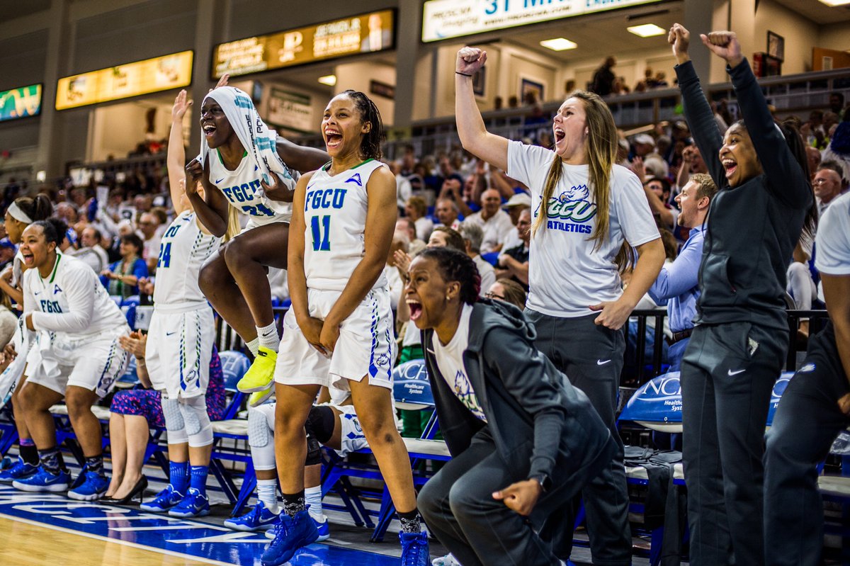 FGCU_WBB's tweet photo. #ShowUp ✔️ 
#TurnUp ✔️
#StompStetson ✔️ https://t.co/bLmsvvAJuv