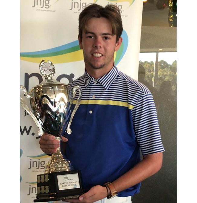 Congratulations Luke Ferrier. 2018 Champion. Sydney Harvey Norman Week of Golf. 4 rounds at Lynwood, Stonecutter's Ridge, North Ryde, &amp; Muirfield 74, 71, 71, 71. Go Luke – MGC Club Champion &amp; Junior Champion #merewethergolfclub #jnjg