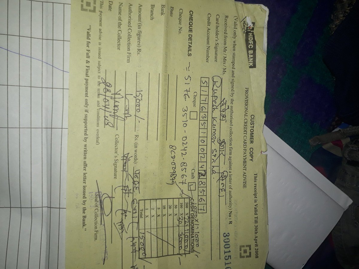 Rupeshdeepu's tweet photo. Kindly find the receipt of last payment and settlement letter which has been issued in favour. https://t.co/DxdGEOo1Ze