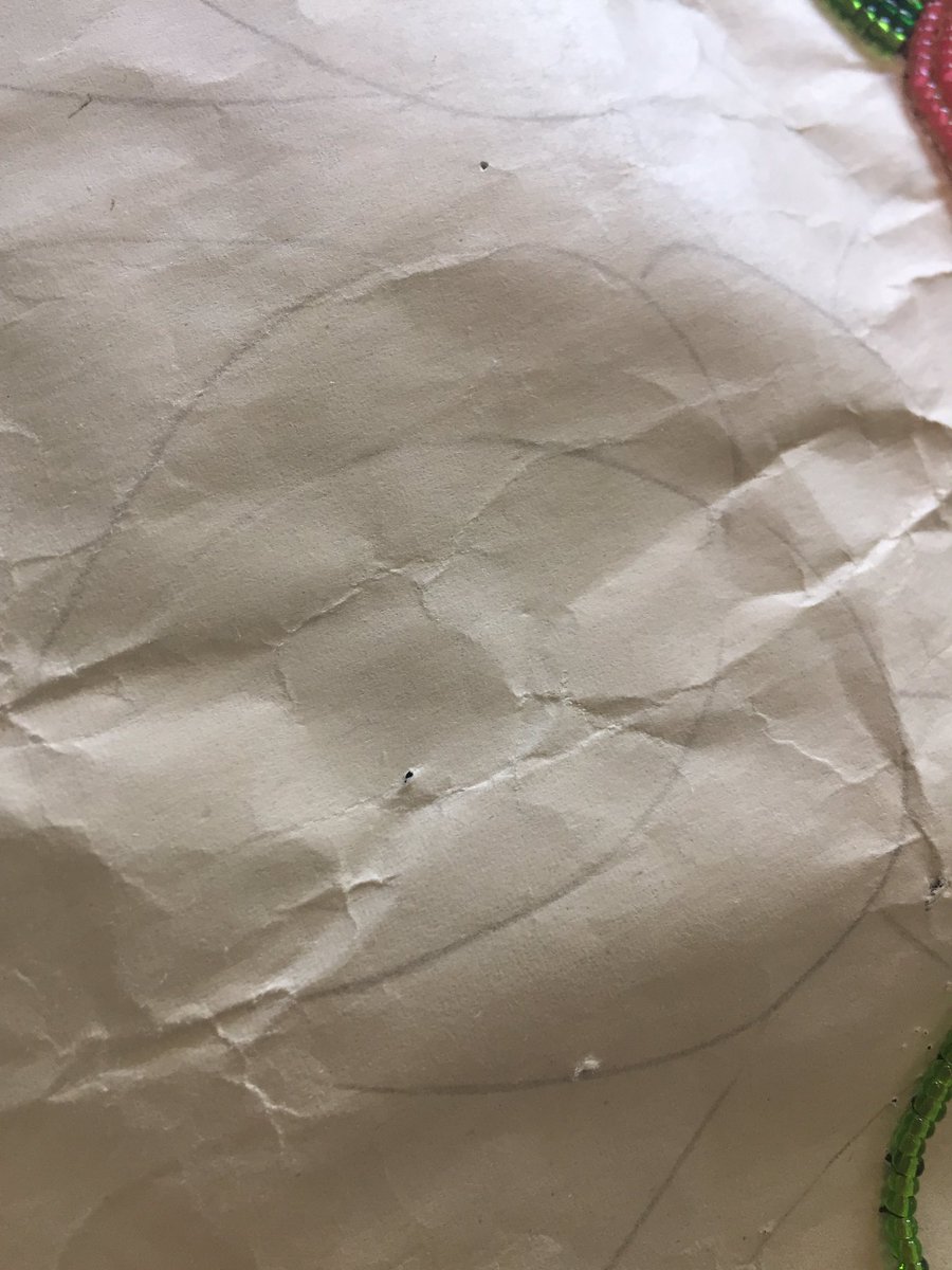 Anthrobeader's tweet photo. After weeks of beading, the pattern paper gets a little worn and faded. #beading #fadedpattern https://t.co/c9r4A26y6s