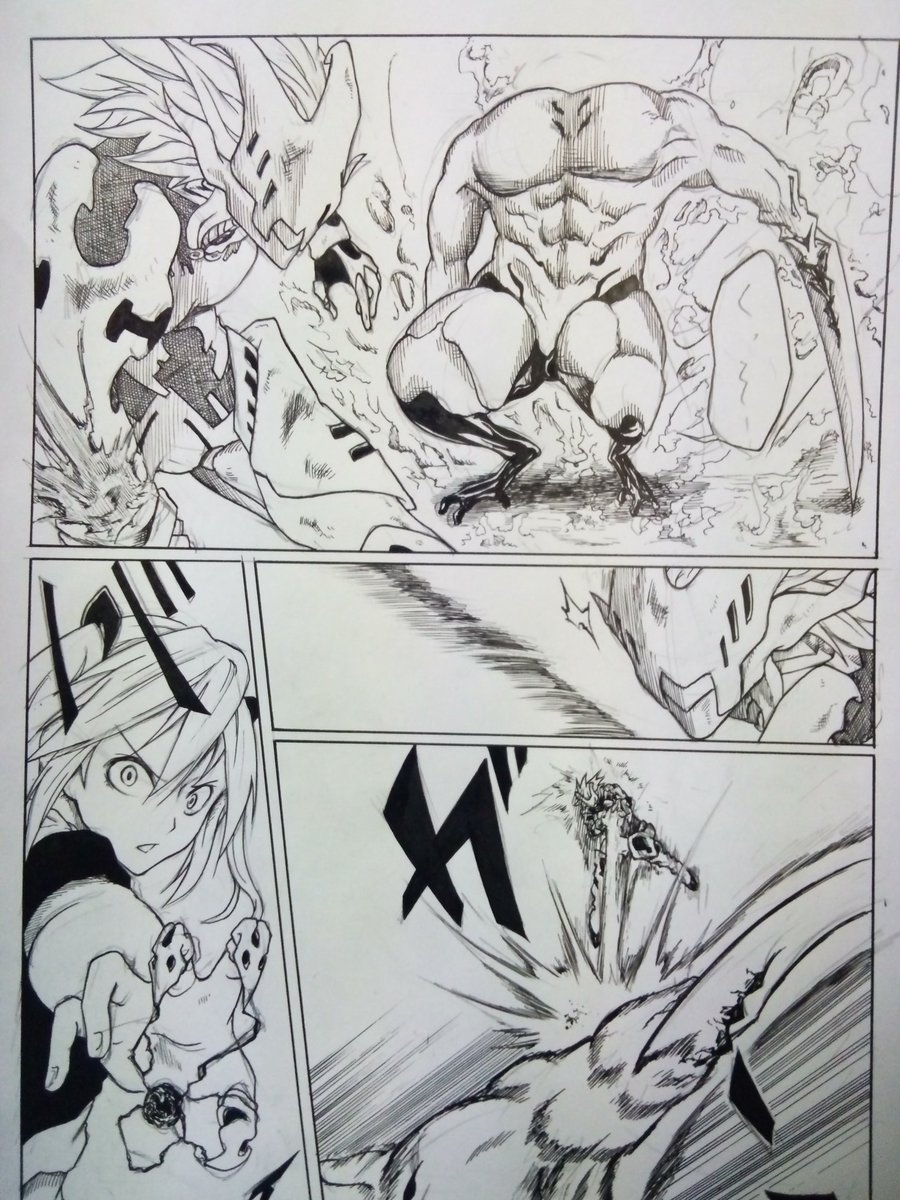 20ページでギャグ漫画に飽き
早々にバトル漫画を描くφ(..
やっぱり俺にはバトルの方があってるみたいだなぁ 