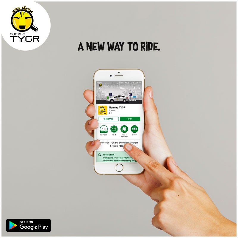 NammaTygr's tweet photo. #Bengaluru. Have you tried the new taxis in town yet? Download the app now  https://t.co/D091viyEEh and enjoy #SurgeFree rides. https://t.co/K6XPEpWtGb
