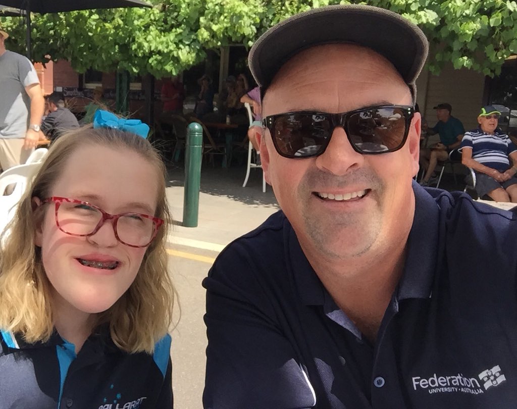 Colintweets4's tweet photo. Enjoying coffee (hot choc for Ruby) in the sunshine and a great day in #ballarat for the @FedUniAustralia #roadnats https://t.co/9i7n2RyhZw