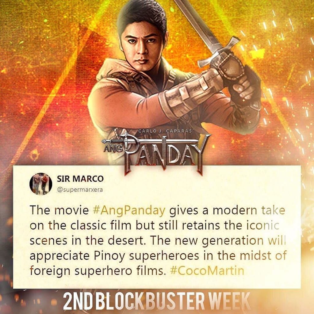 StarCinema's tweet photo. Love local. Love our own superhero! #AngPanday #AngPandayHitWeekend2018 https://t.co/EVKj7uTdJb