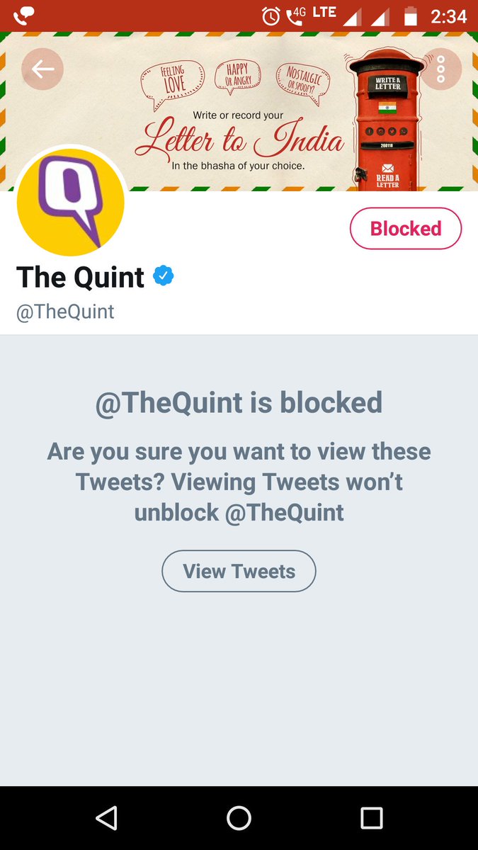 piyushdiya's tweet photo. #BlockQuint
#BlockTheQuint
Done @TajinderBagga @nikhildadhich https://t.co/OJVUm3UoMV