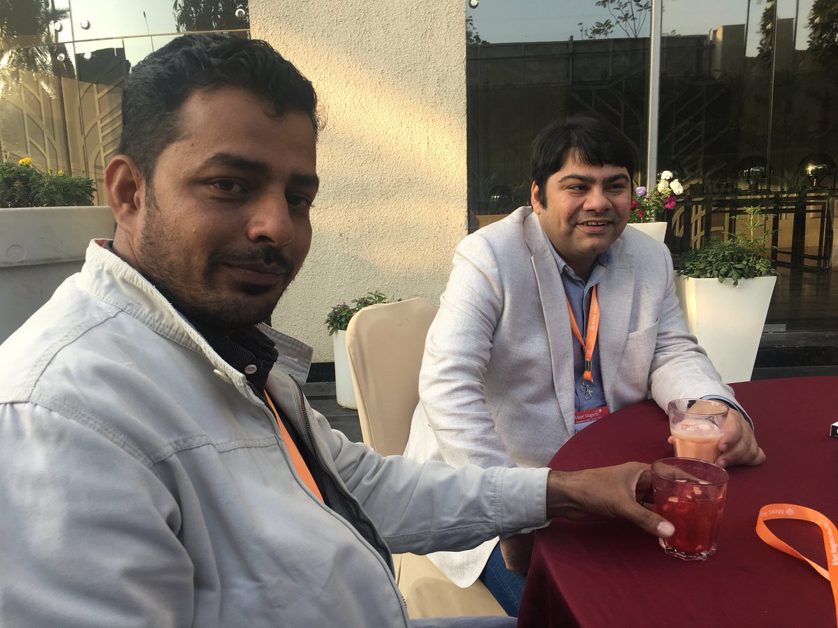 monsoonBharat's tweet photo. Setting the trend..first ever mocktail meeting between @magento India team and @monsoonconsult India team @vivekraina @anand1512 #MM18IN #Magento https://t.co/t8EbX5E8f0