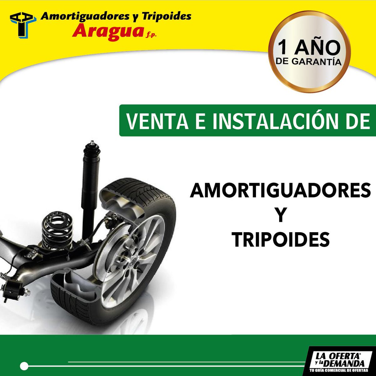 Ven a @amortiguadoresytripoidesaragua y comprueba porque son los mejores, 35 años de experiencia y con 1 año de garantia en su trabajo, no esperes más y visítalos.

Visita laofertaylademanda.com
#oydaragua #oydcarabobo #laofertaylademanda #Ofertas