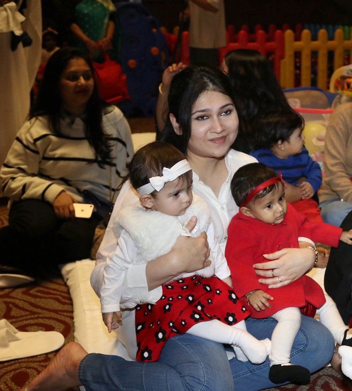 Calcutta_Times's tweet photo. BABY'S DAY OUT: Following her father @sundeepbhutoria footsteps baby @AavyaMBhutoria played the perfect host to a get together recently! Pictured her with mommy dearest Manjari and baby Anaisha Agarwal. https://t.co/lR36EjwOp9